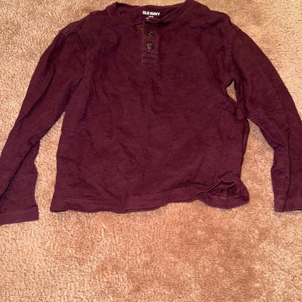 Old Navy Kids Deep Purple Long Sleeve Tee